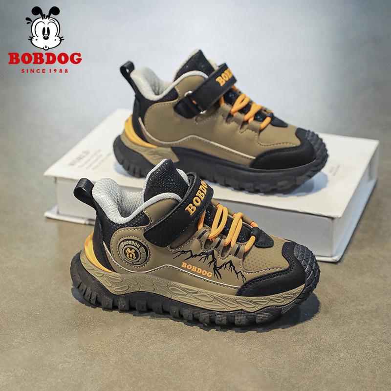 

Babudou Kids Waterproof Leather Sneakers - Autumn/Winter Fleece-lined for Boys and Girls 39