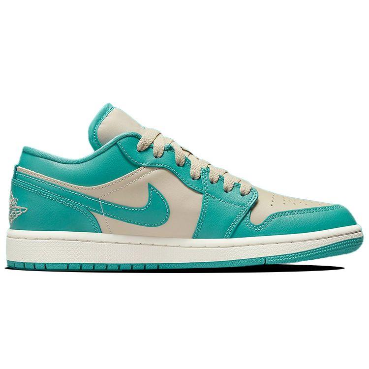 Air Jordan 1 Low Tropical Teal Sandy Beige Women Sneakers DC0774-131