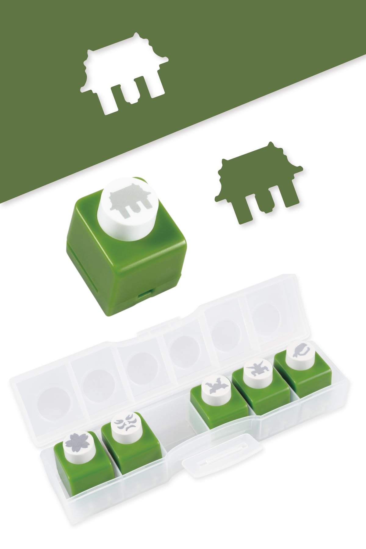 

Мини фигурный дырокол Япония CN12810 Набор, Матча, Набор из 6 штук, Ассортимент,