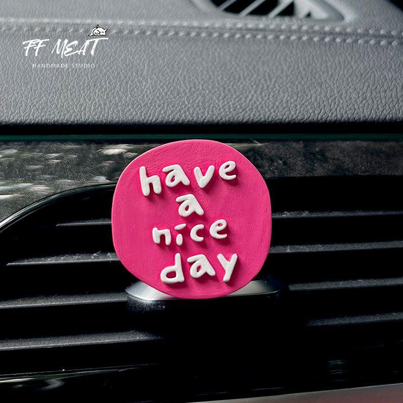 Dopamine Color Central Control Solid Hand-Painted Car Aromatherapy Rose Dopamine Nice Day Other notes