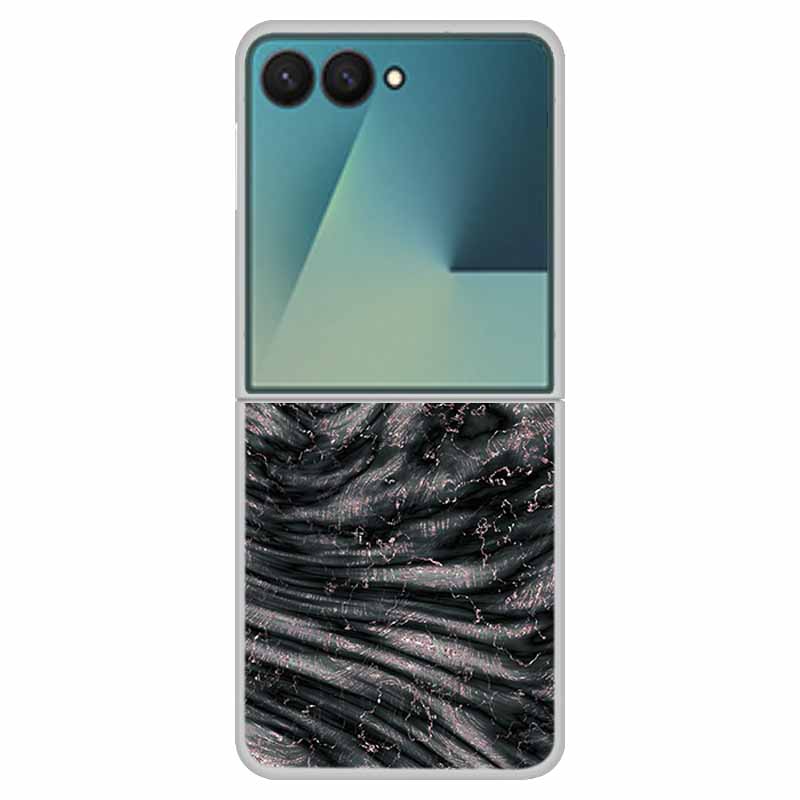 Marble Case For Samsung Z Flip7 Transparent Hard PC Plastic Cover Shockproof Coque for Samsung Galaxy Z Flip 7 5G Funda Zflip7
