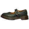 Dr. Martens Flower Mary Jane Leather Comfortable Thick Sole Women shoes Green 42391300