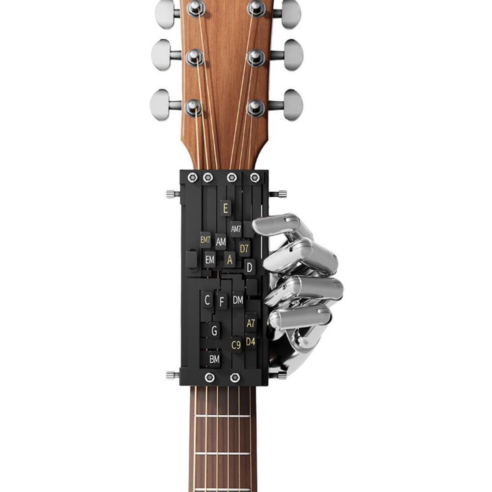 Guitar Chord Presser, Pocket Guitar Chord Practice Tool, Chord Helper for Beginners, Portable Chord Trainer for Acoustic Guitar