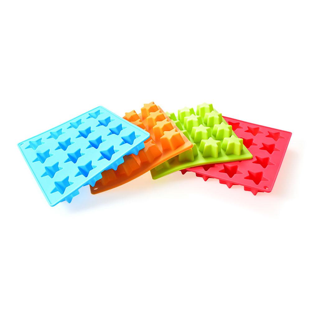 Silicone world 16 grid star ice grid Silicone Mold  Ice Cube Tray DIY Chocolate Fondant Mould Pastry Jelly Cookies Baking Tools