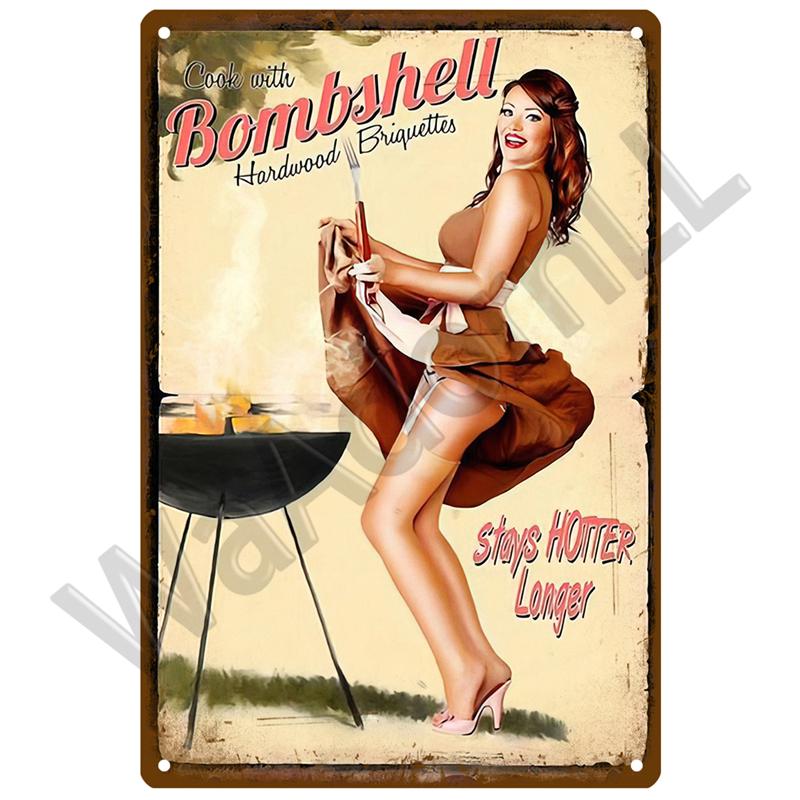 BBQ Zone Metal Sign Vintage Tin Sign Dad`s BBQ Yard Outdoor Party Decoration Plate Retro Barbecue Rules Slogan Decor Accessories