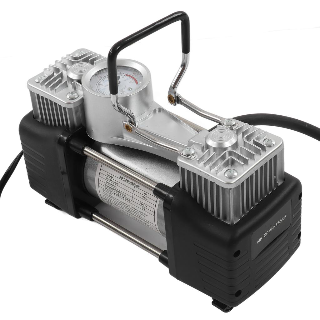 Tragbarer Reifenfüller 150PSI Doppelzylinder 180W Luftkompressorpumpe für Automobil DC 12V