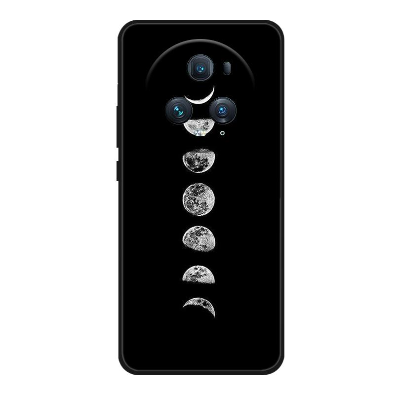 Funda For Honor Magic 5 Pro Phone Case Cute Cartoon Cat Black Silicone Soft Back Cover Case For Honor Magic5 Pro Case PGT-AN10