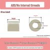 ABS Insulating Hollow Washer Spacer - White, Flat, Sleeve Style, Sizes: M3 to M10