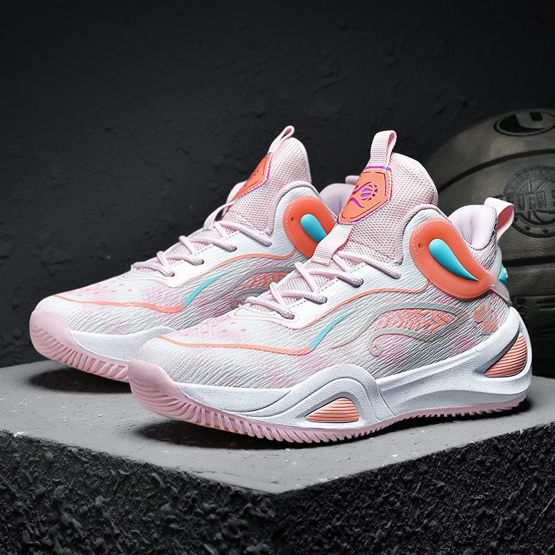 New couple basketball shoes boots student sports running shoes adolescent primary school students actual combat cement boots men
