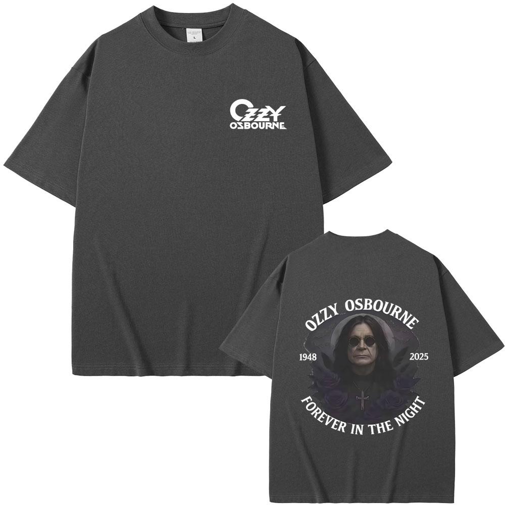 Heavy Metal Rock Band Black Sabbath Ozzy Osbourne Forever in The Night Merch Tshirt Men Women Fashion Casual Oversized T Shirts