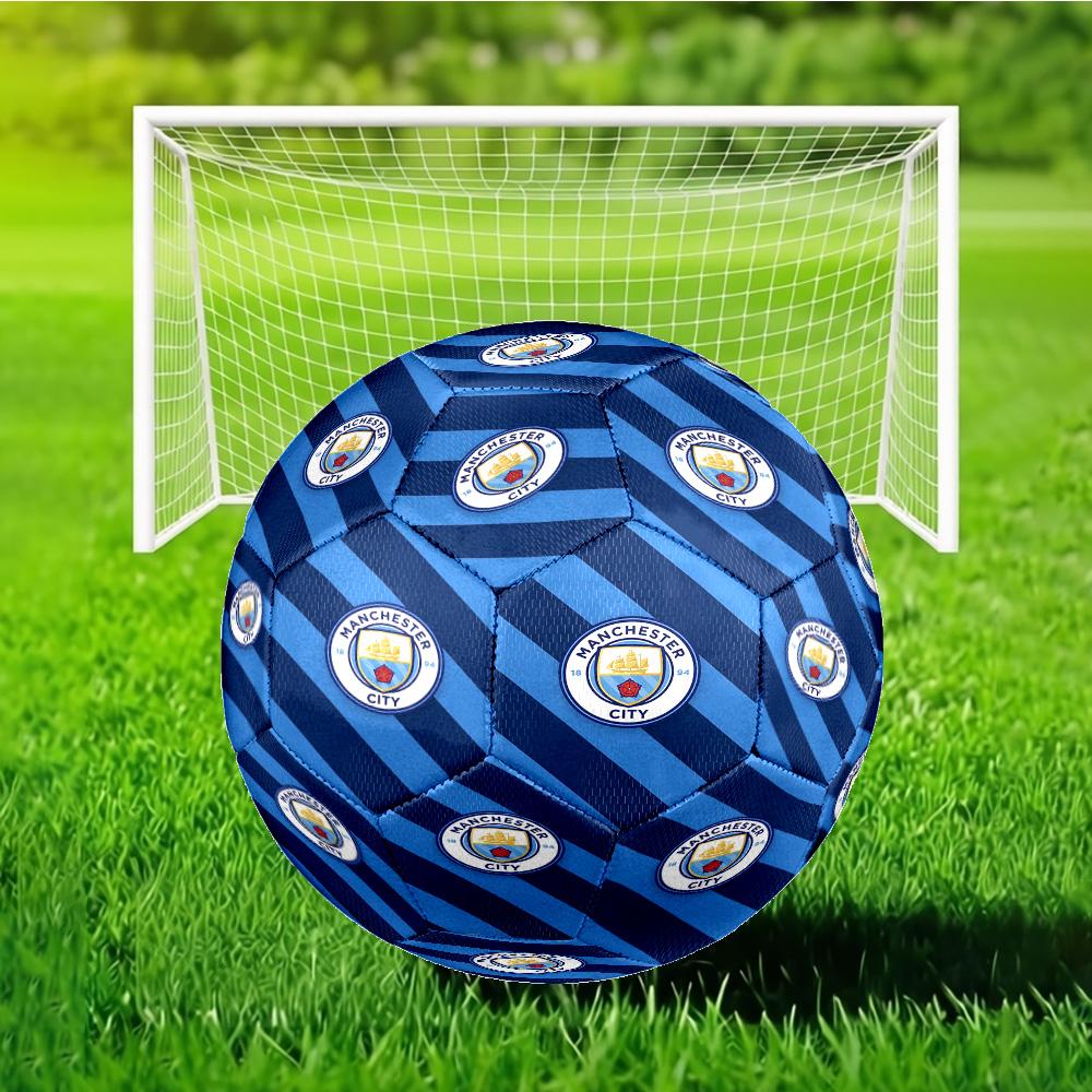 City Football Club Printed Size 5 Soccer Ball - Durable, Machine-stitched, Soft and Comfortable, Suitable for Training and Matches Gift