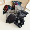 1pc Black Bat Wing Hair Tie Halloween Party Hair Accessory Bat Bow Scrunchie Women's Holiday Hair Accessory