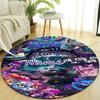 Personalized C-Cheshire cat Round Chair Office Rug - Perfect for Mat, Office Chair & More - Ideal Gift for Birthdays and Holidays