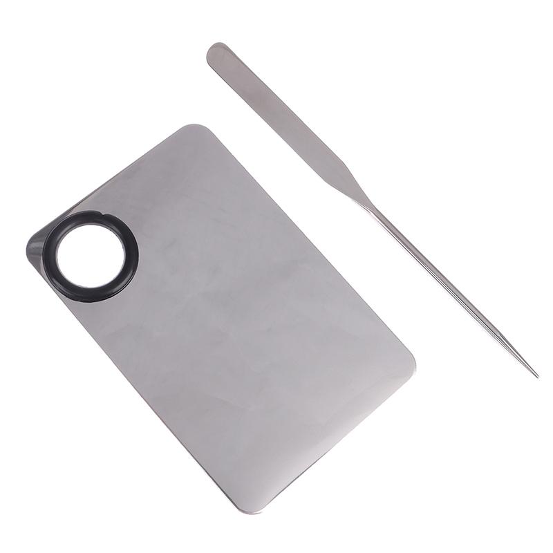 1Set Stainless Steel Dual Heads Makeup Toner Spatula Mixing Stick Foundation Cream Mixing Tool Cosmetic Make Up Tool