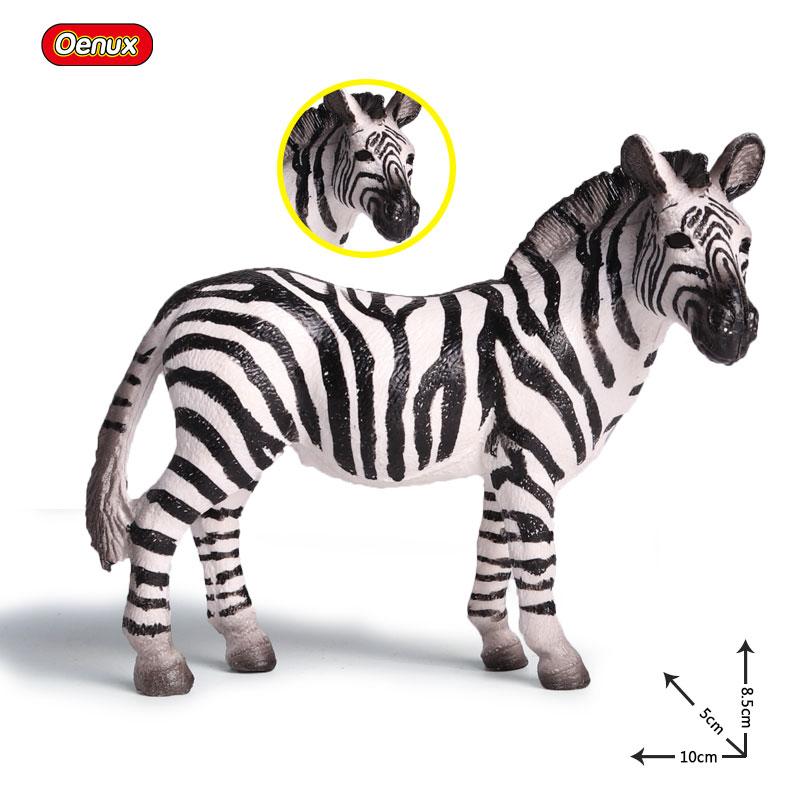 Oenux Lesní divoká zvířata Los Had Zebra Krokodýl Páv Kůň Model Akční figurka Figurky Miniaturní sbírka Dětská hračka