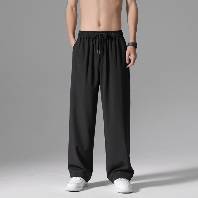 Men Summer Casual Pants With Breathable Ice Silk Fabric For Work And Daily Wear