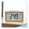 Digital Alarm Clock Battery Operated Wooden Table Clock Temperature Detection Electronic Clock Easy To Carry, Suitable for Bedroom, Bedside Table,