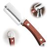Pelapatate in Acciaio Inossidabile con Manico in Legno Pelapatate 2-in-1 per Frutta e Patate