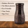Copper Bedroom Jar with Inbuilt Glass | Rarity Carving Design | Handcrafted, Leakproof, Jointless | Ayurvedic Benefits, Antioxidant Properties |