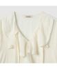 Blusa con arricciature e laccetti ROIROI - Avorio