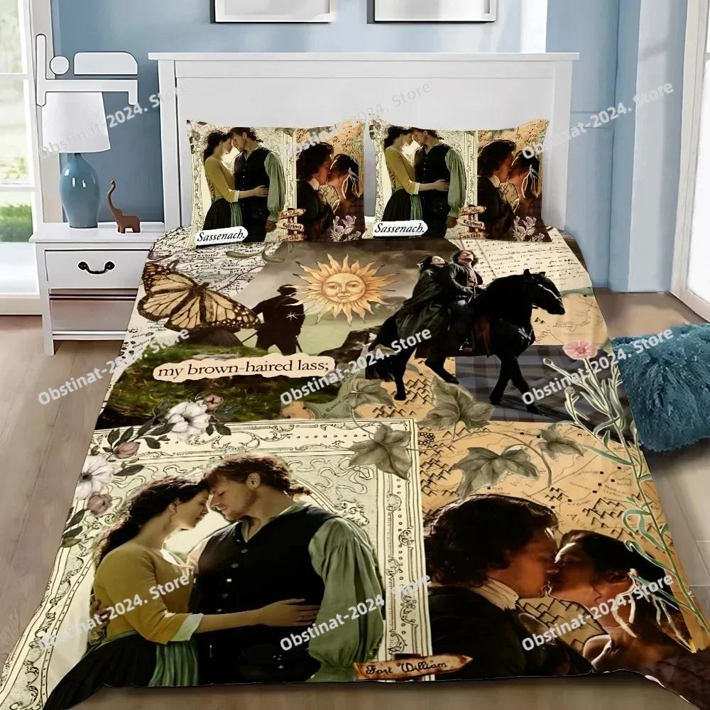 Duvet Pillowcase Bedding Set Adult Boy OUTLANDERS Jamie Fraser Girl Bedroom Decoration Children Gift Single Double Large Size