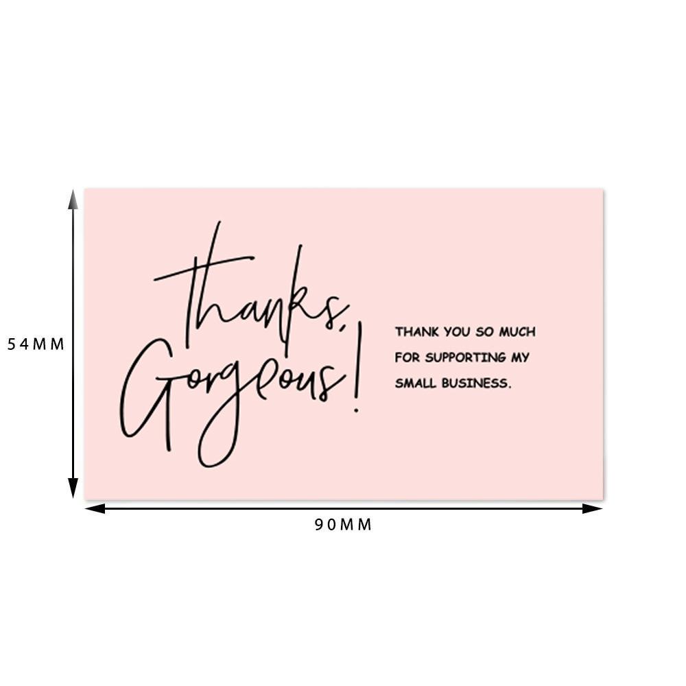 Inserts Supporting Small Businesses Appreciate Card Thank You For Your Order Beyond Grateful Labels