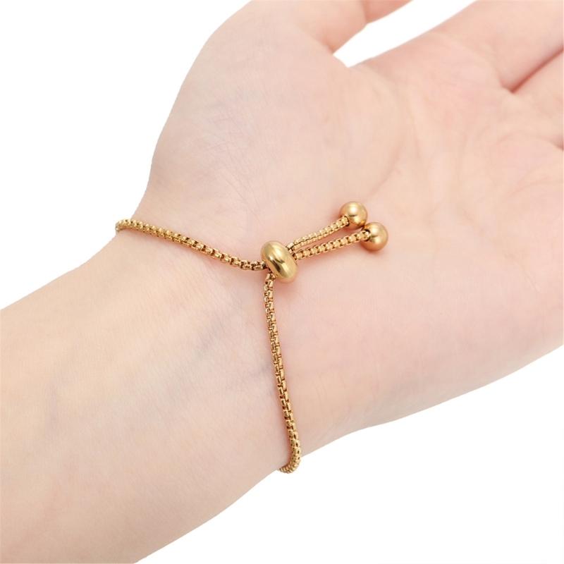 3Pieces Expandable Chain Stainless Steel Chain Bracelet Making Chain Extender Chain for Bracelet and Jewelry Extensions