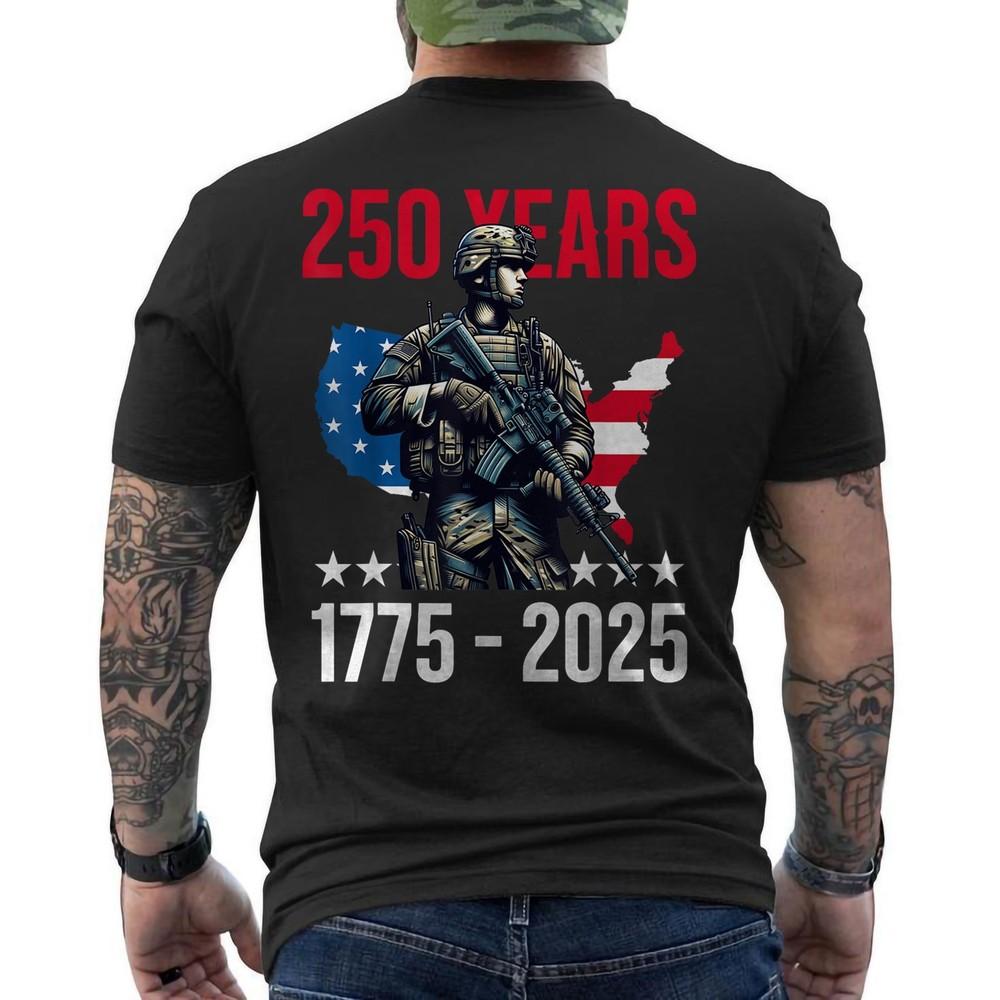 Армия США Военный Патриотический Парад 250-летие Унисекс Футболка Унисекс Футболка XXXL