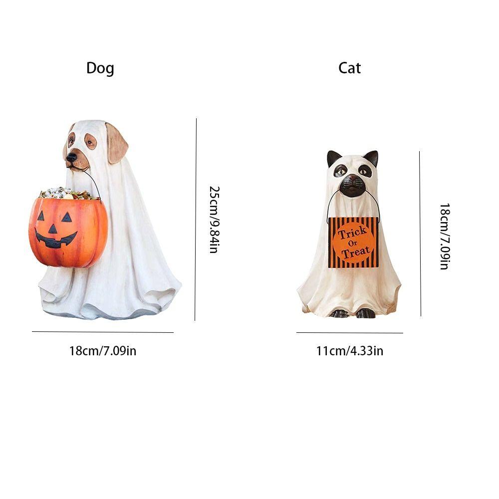 Cat Sweets Holder Dog Snack Storage Props Decoration Halloween Dog Elf Candy Bowl  Party