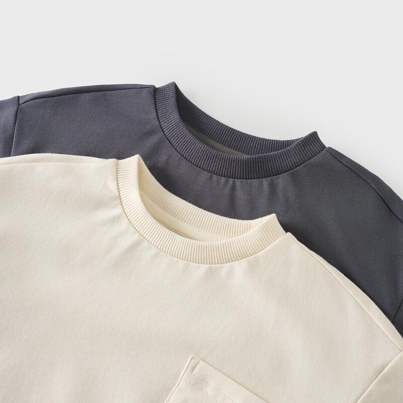 TONGTAI Kids Faux Two-Piece Long Sleeve T-Shirt