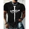 Moda Uomo T-shirt da Uomo Stampata 3D Girocollo Manica Corta Trendy Streetwear