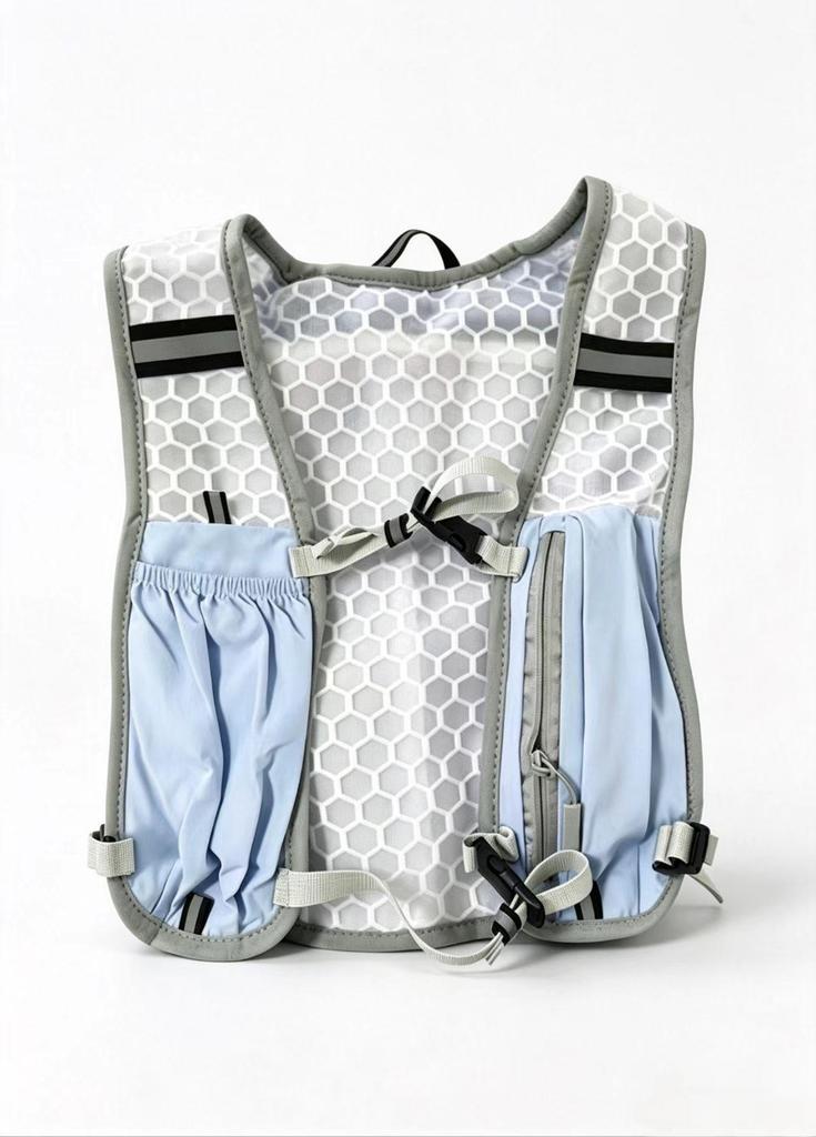 Breathable Waterproof Running Vest Backpack with Reflective Strips for Night Cycling and Casual Use