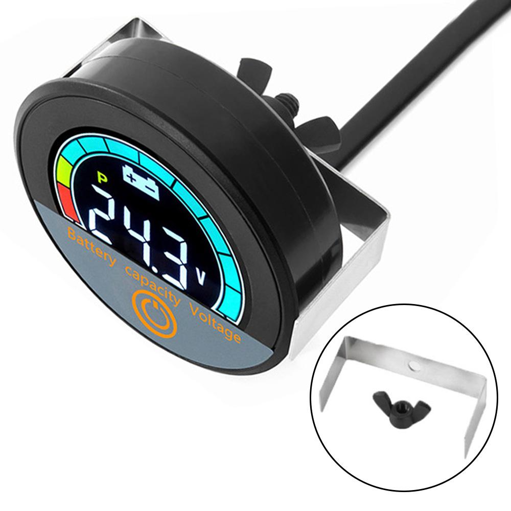 

5918 DC8-100V Digital Circular Voltmeter Waterproof Battery Capacity Monitor Car Voltage Meter Tester Battery Level Indicator