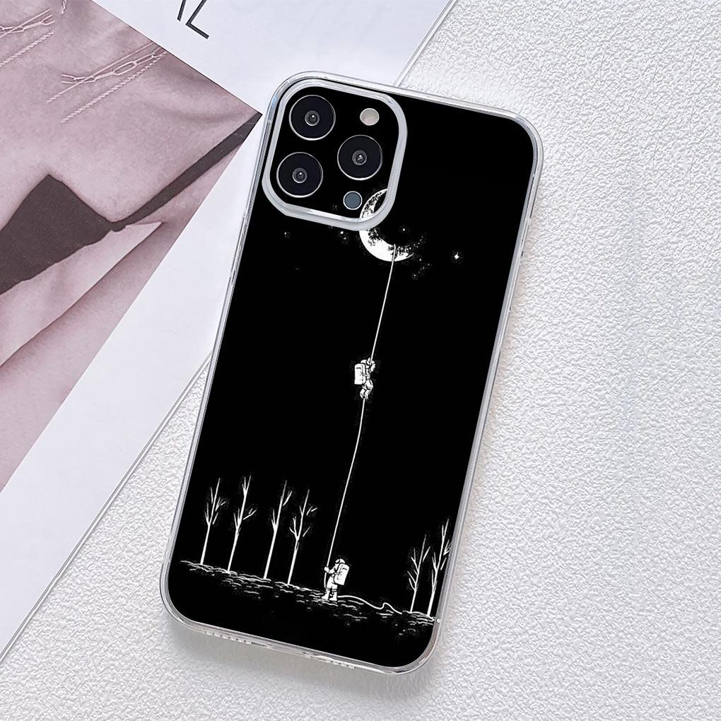 Moon Astronaut Stars Sky Universe Galaxy for Motorola Moto Edge 40 Pro 30 neo 20 Fusion Ultra G200 E22 E40 E30 E22I Phone Case