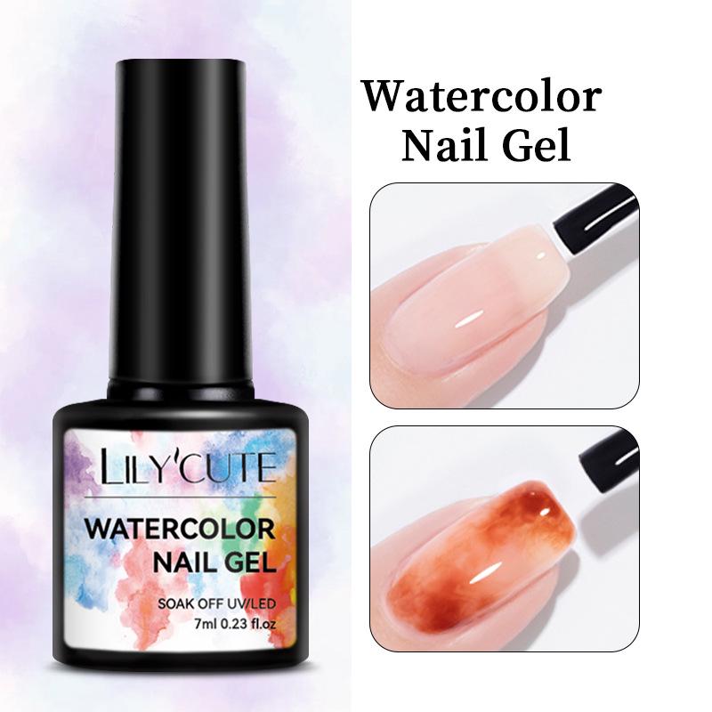 

LILY CUTE Professional Gradient Blush Gel Nail Polish - Transparent Quick Blending Formula for Salons