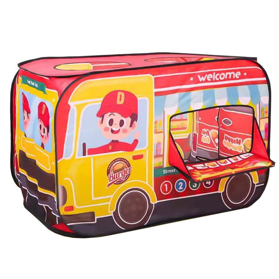 Ice Cream Car Foldable Play Tent With Ocean Ball Pool For Kids Indoor Fun