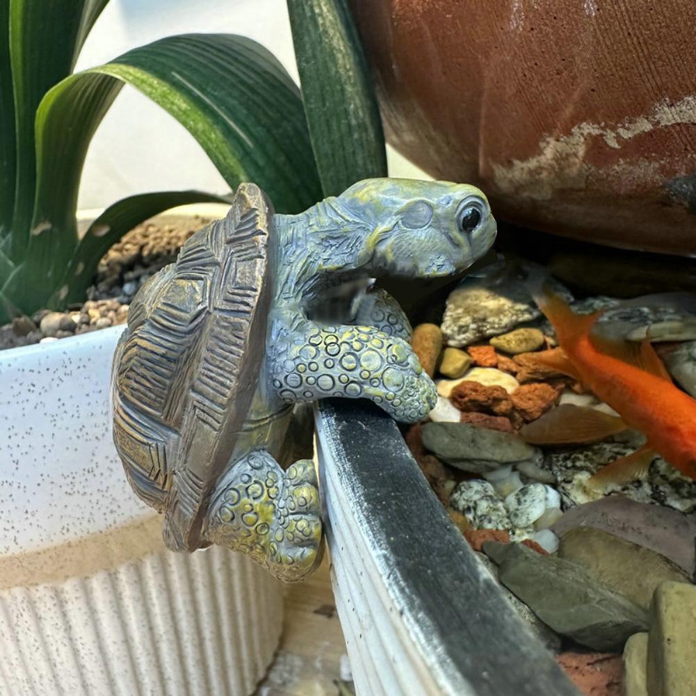 Realistic Appearance Resin Turtle Garden Decor Vibrant Colors