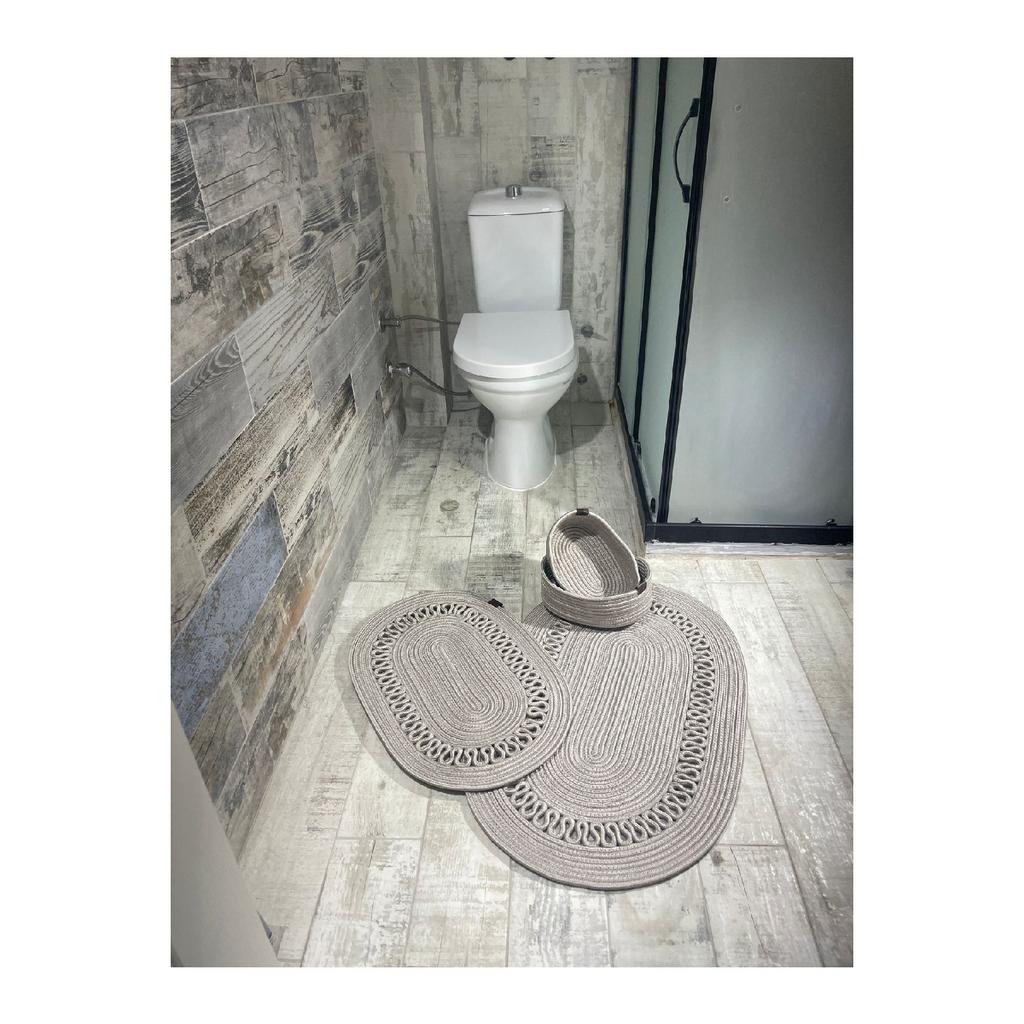 Iuta, răchită, set covoraș de baie, set coș de baie, set covoraș