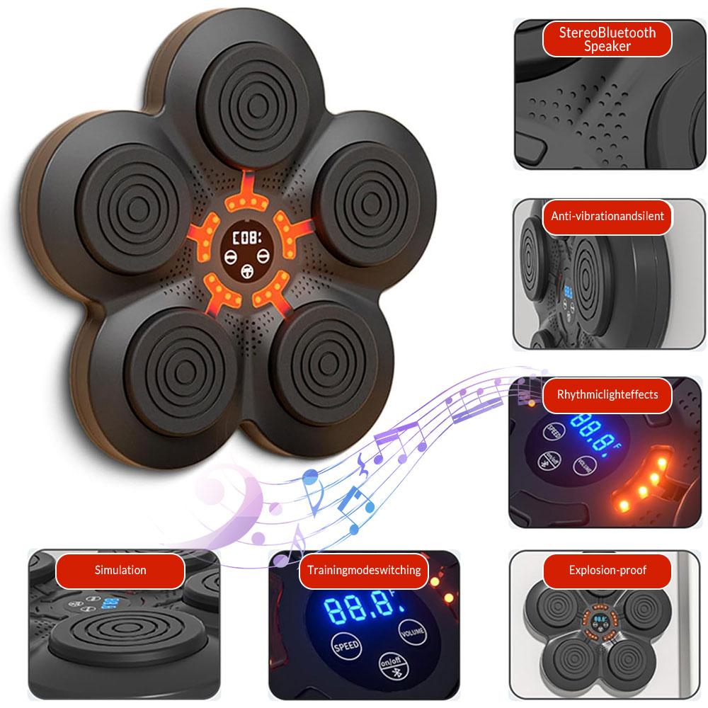 Smart Bluetooth Music Boxing Machine Wall Mounted Boxing Machine LED Lighted USB Charging Sandbag Boxing Training Equipment