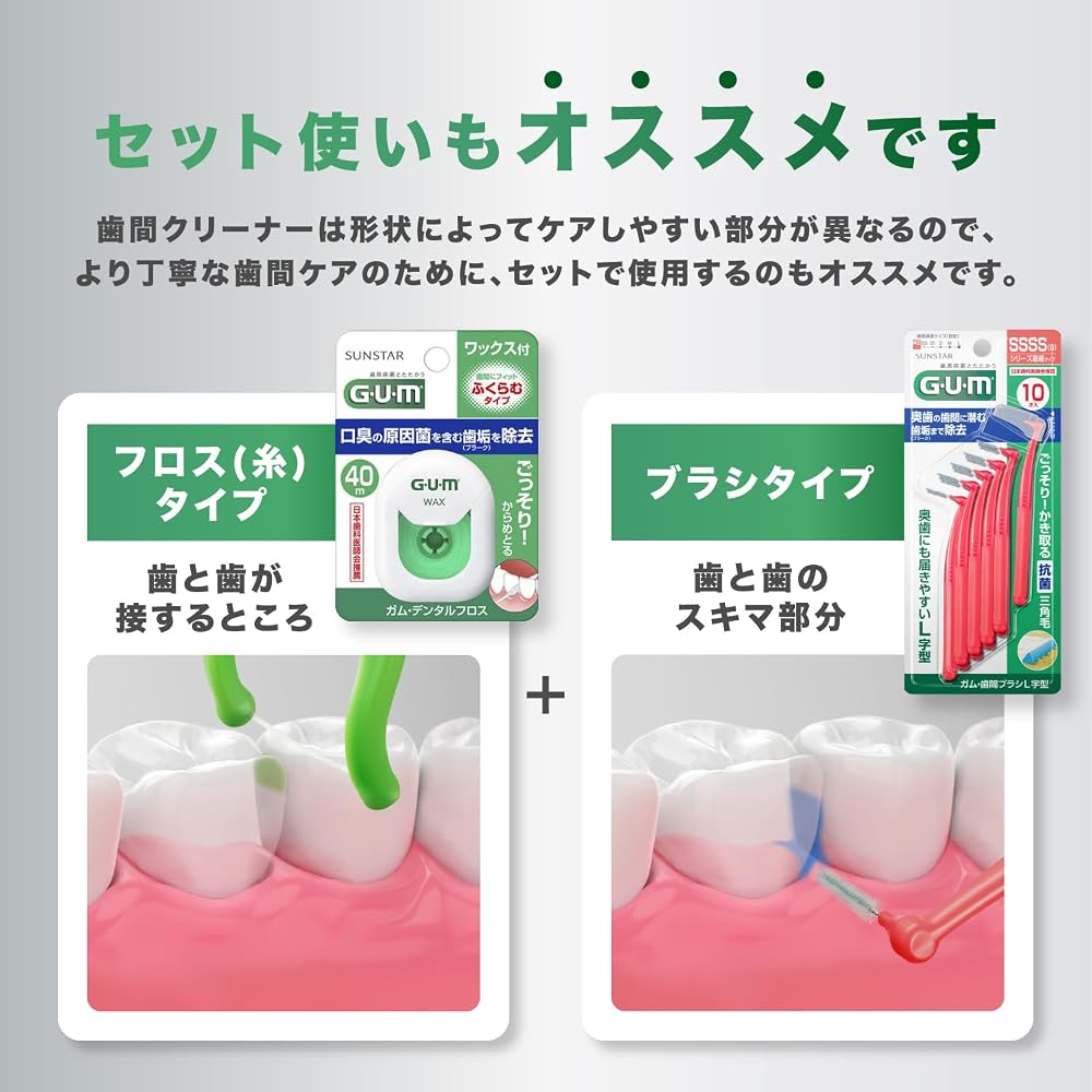 GUM Interdental Brush L-Shaped (Size: SSSS (0)) 10 Pcs Packs + Bonus