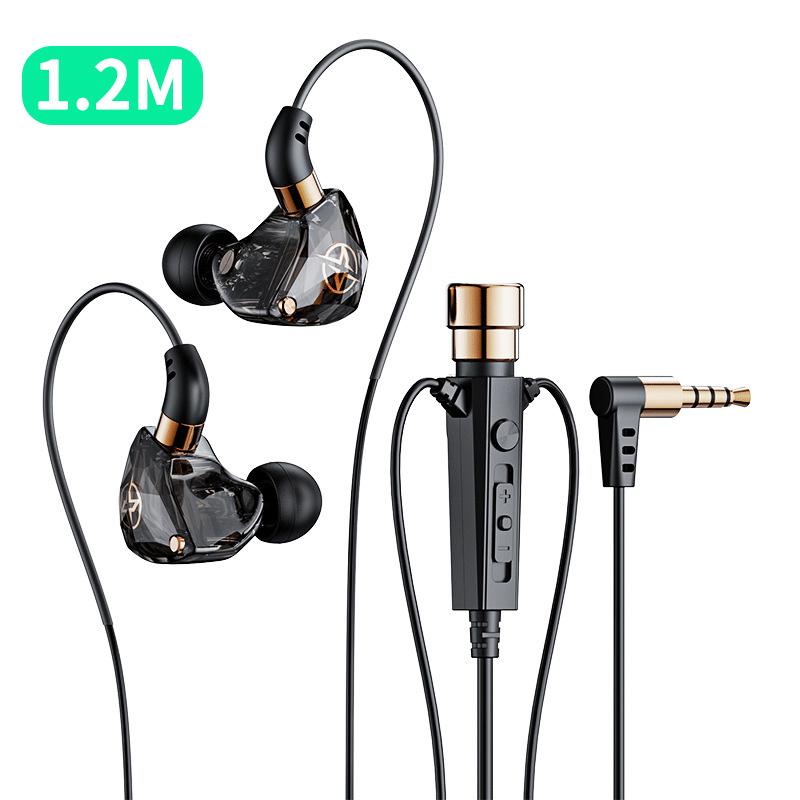 

Караоке HiFi проводные наушники с микрофоном для пения, живая гарнитура 3,5 мм AUX, тяжелые басы, шумоподавляющие наушники 1,2 м 3 м KTV Music Black-1.2m