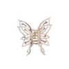 Elegant Korean Pearl Rhinestone Butterfly Claw Clip for Updos