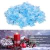 1000Pcs Snowflake Confetti 0.9in Vibrant Color Reusable Plastic Multi Purpose Christmas Confetti for Box Tree Vase