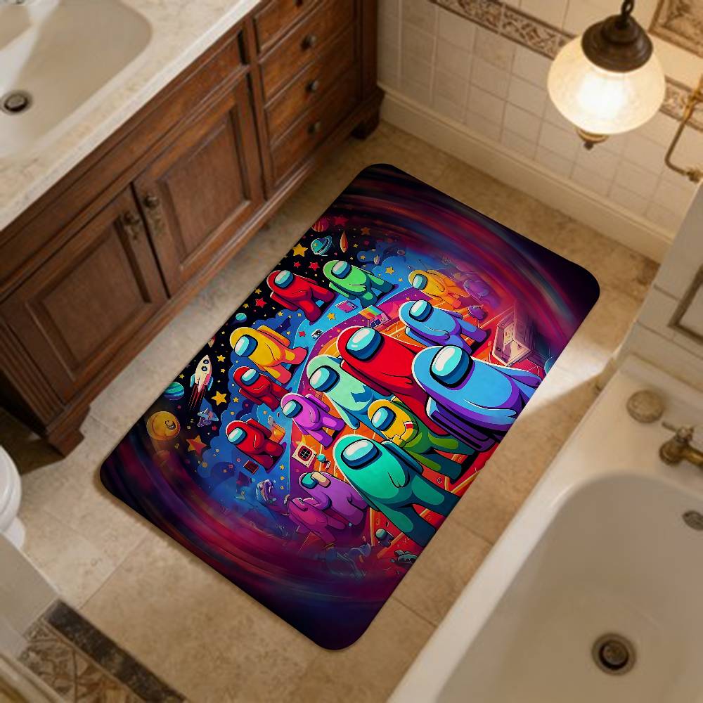 

Hot Game A-among U-us Floor Mat INS Style Soft Bedroom Floor House Laundry Room Mat Anti-skid Household Carpets 40x60cm