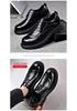 Men's Summer Breathable Lace-Up Leather Shoes - Versatile, Comfortable, Trendy, Perforated, Thick Sole Casual Footwear.