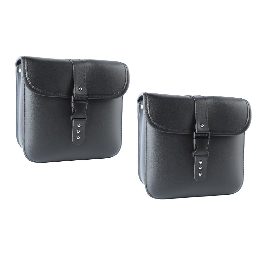 1Pair Motorcycle Saddlebags Waterproof Wear Resistant PU Leather Side Tool Bag for Motorbike