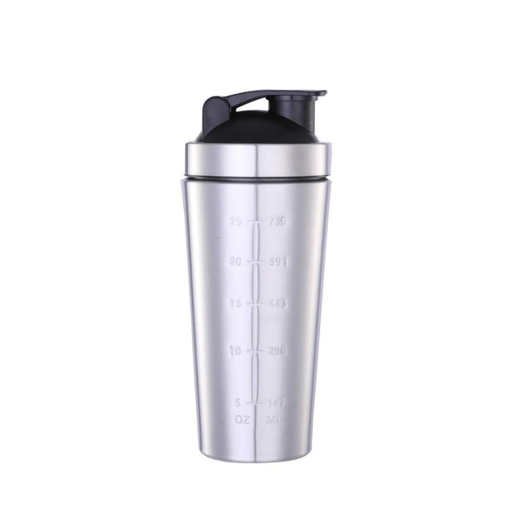 304 Edelstahl Shaker Becher mit Aufbewahrungsschicht - Doppelseitiger Protein Mixer für Sport und Fitness