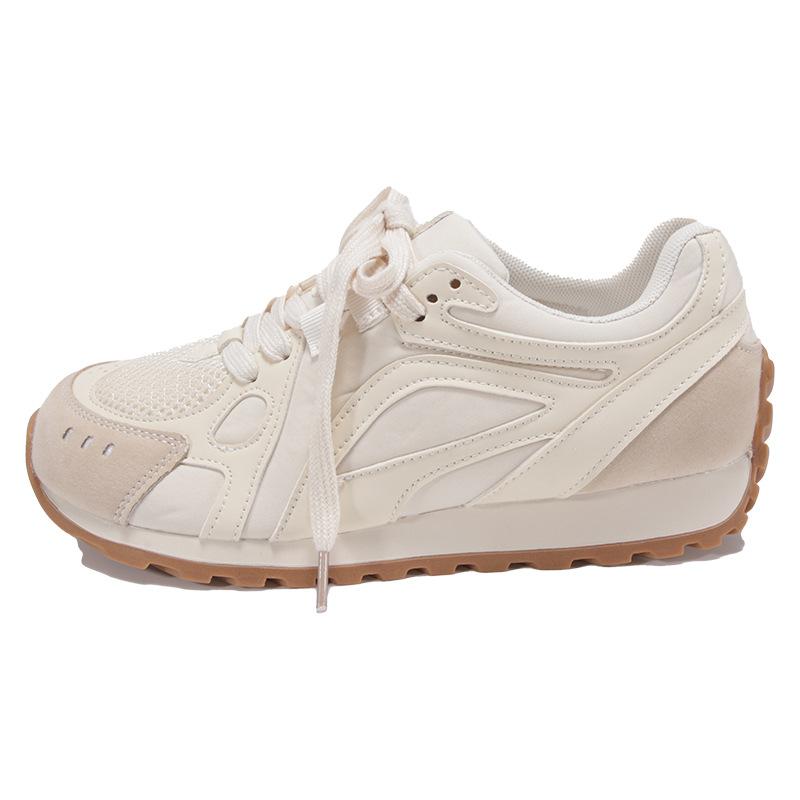 Thick-soled Little White Shoes Mesh Dad Shoes Women's 2025 Spring Non-slip Forrest Gump Shoes Breathable Sports Women's Shoes Breathable Non-slip