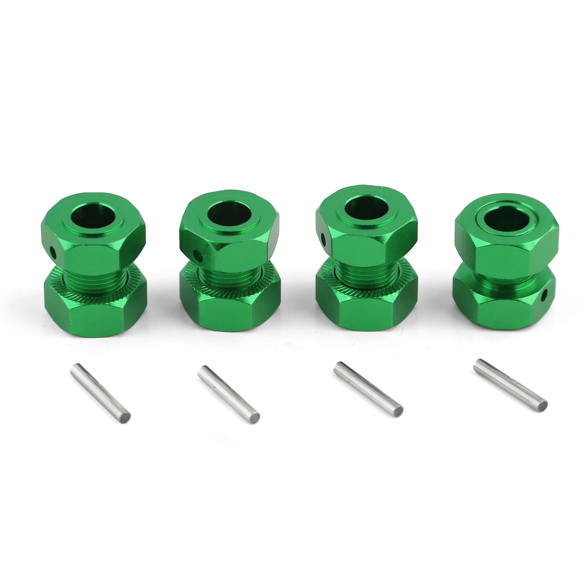

4Pcs Metal 17mm Wheel Hubs Hex Hexagonal Union Anti-loosening Nut Upgrade Parts For Arrma 1/8 6S KRATON OUTCAST RC Car Accessory зелений