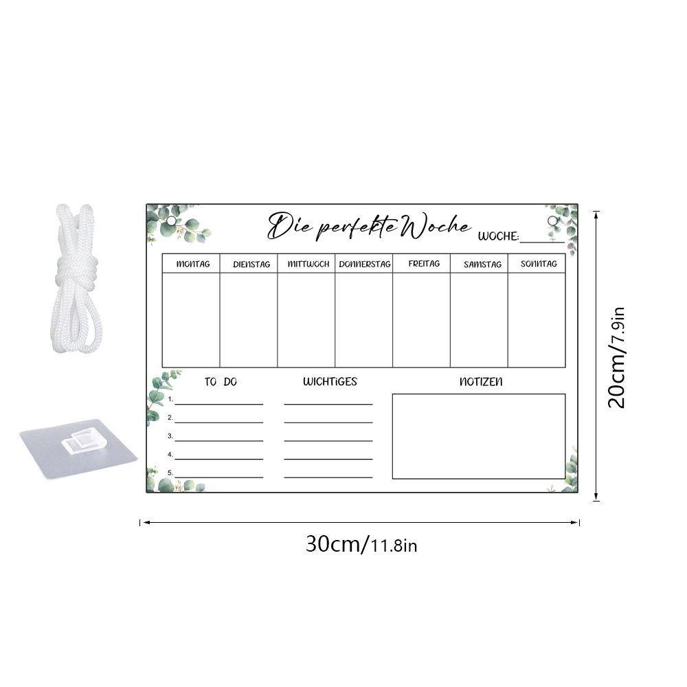 3D Acrylic Erasable Weekly Planner Board